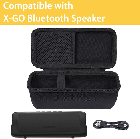 co2CREA Hard Case for BolaButty X-GO C27C - Replacement for IPX5 Waterproof Bluetooth Speaker (Black)