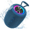 Portable Bluetooth Speaker, BT5.3 Wireless 20W Bass Speaker with Multi LED Light Modes, IPX6 Waterproof, 16H Playtime