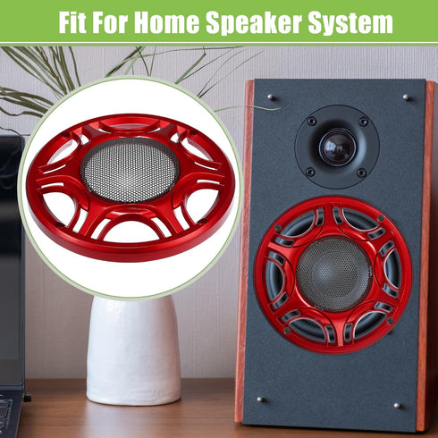 ACROPIX Pack of 4 Universal 6" Car Speaker Grills Cover Mesh Round Audio Speaker Protector Case