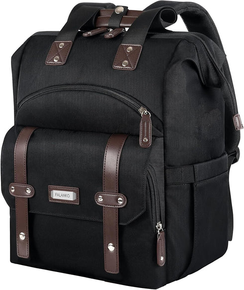 FALANKO Laptop Backpack For Women, Work Doctor Teacher Nurse Wide Open College