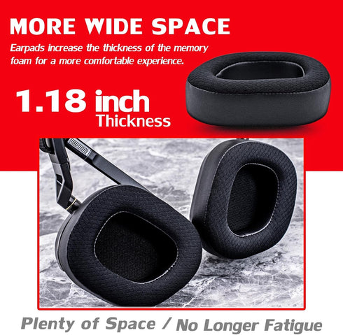HS80 Cooling Gel Ear Pads Compatible with HS80 Headset, Thicker Enhanced Memory Foam with Breathable Mesh by DIMOST