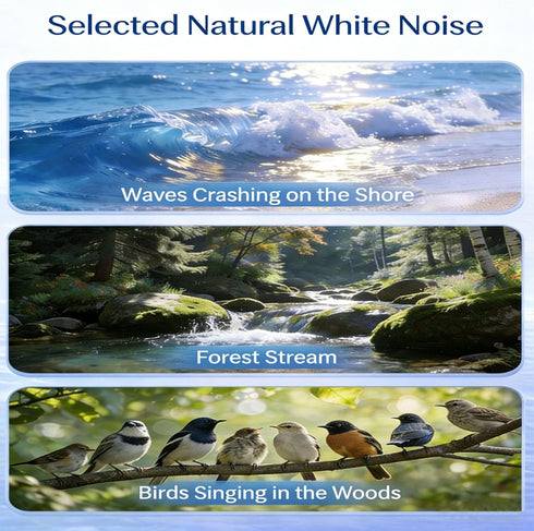 Ultra-Thin Bluetooth Pillow Speaker for Sleeping, Built-in White Noise to Support Sleep, Dual-Mode Speakers Audio