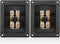 Facmogu 2PCS Rectangle 4-Way Speaker Terminal Box with Gold-Plated Binding Post for DIY Applications & 4PCS Screws