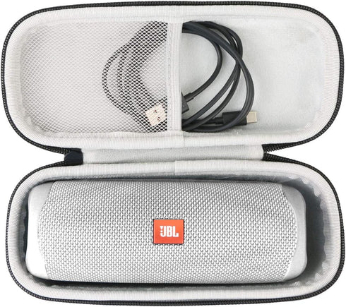 Khanka Hard Travel Case for JBL FLIP5 Flip 5 / Flip 6 Waterproof Portable Bluetooth Speaker (Black)