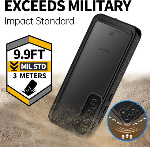 BEASTEK Waterproof Galaxy S23 PLUS Case, Shockproof Dustproof IP68 Underwater, Full Body Anti-Scratch Cover (Clear)