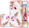 Fingic Pineapple Floral Ultra Slim Case for iPhone 7/8 Plus, Hard PC Soft Rubber Anti-Scratch