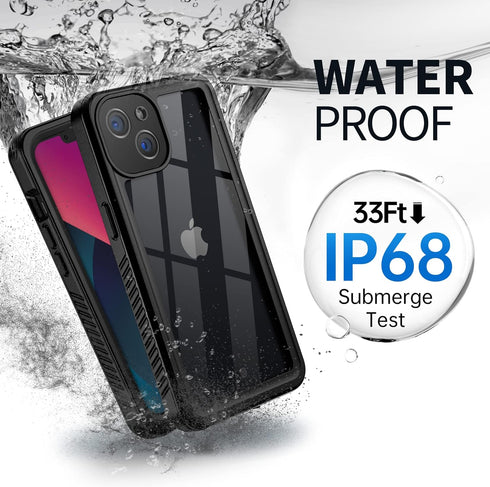 BEASTEK iPhone 13 Waterproof Case, FSN Series Full Body Protection Heavy Duty Shockproof Cover with Screen Protector