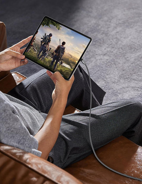 XAOSUN USB C to USB C Cable, 90 Degree USB C 3.2 Cable, 20Gbps Data Transfer, 4K Video Monitor Cable Right Angle, 240W
