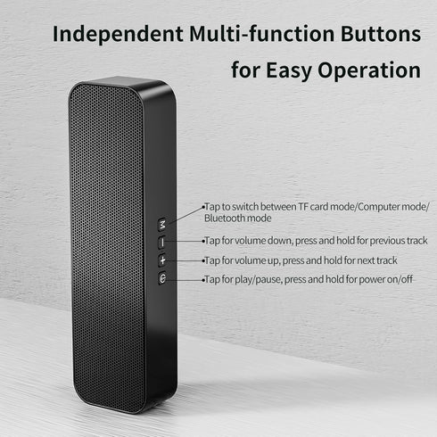 KASOHQEE 3.5mm USB Computer Speakers,Pc Speakers for Desktop,Stereo Sound & Rich Bass,with Aux-in,Bluetooth,TF Card