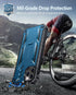 FNTCASE iPhone 11 Pro Max Case: Heavy Duty Blue Shockproof Dual Layer with Kickstand - Military Grade Protection.