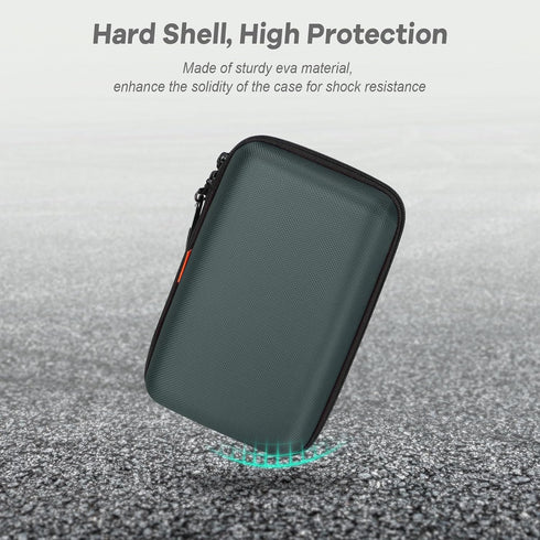 GLCON Shockproof Hard Shell Case - Large Electronic Organizer Carrying Case for External Hard Drive, Power Bank