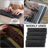 Josojoou 4PCS Keyboard Letter Stickers, Ultra-Clear Black Background with White Text Laptop Keyboard Stickers