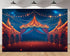 MAEQLQLM 10x8ft Circus Tent Backdrop Big Top Carnival Starry Night String Lights Vintage