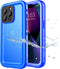 SPORTLINK Waterproof Case for iPhone 13 Pro, Full Body Shockproof Dustproof Phone Screen Protector, Blue