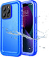 SPORTLINK Waterproof Case for iPhone 13 Pro, Full Body Shockproof Dustproof Phone Screen Protector, Blue