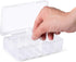 GlossyEnd Set 4 of - Two AA and Two AAA Battery Storage Box, Battery Storage Case, Battery Holder Clear