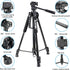 61’’ Camera Tripod with Phone Holder - Professional Travel Tripod Compatible with Cameras, Cell Phones, Projectors
