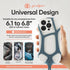 Pulpo Safety Phone Leash 6.1 6.8 Pulpo Safety Cell Phone Lanyard Grey Fits Smartphones to - Anti Theft Phone Strap