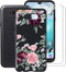 Ultra-Thin Black Soft Silicone TPU Phone Case + 2 Screen Protector for LG K31 Rebel (5.70") - Shock-Absorption Cover