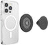 PopSockets Phone Grip Compatible with MagSafe, Phone Holder, Wireless Charging Compatible - Alum Triangle Knurled Black