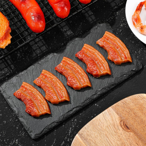 5pcs Vaguelly Realistic Food Props Meat Model Simulation Bacon Toy Lifelike Decoration