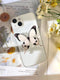 Butterfly Phone Grip, Rare Swallowtail Butterfly Holder, Cute Transparent Resin Elasticity Holder (White)