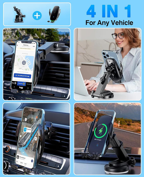 MEMOFO 15W 15 14 13 12 11 S23 S22 S21 S20, S10+ S9+ 9, Wireless Car Charger, Fast Wireless Charger for Car