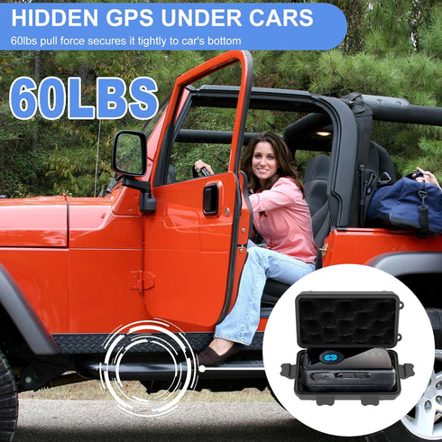 Upgraded Waterproof Magnetic GPS Tracker Box, Magnetic Key Holder for Car, Fits Most Brands GPS, Magnetic Stash Box