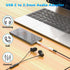 Lezaface USB-C to 3.5mm Female Headphone Jack Adapter, 2Pack, Compatible with iPhone 15/15 Plus/15 Pro/15 Pro Max