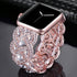 VIQIV Bling Bands for Apple Watch 40mm 44mm - Diamond Rhinestone Stainless Steel Metal Bracelet Strap for Women