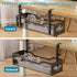 Under Desk Cable Management Tray 2 Pack, No Drill Desk Cable Organizer with Clamp for Standing Desk Wire Management