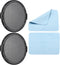 PATIKIL Camera Lens Cap, 2 Pack Sides Pinch Front Cover with Microfiber Cloth for 77mm Lenses