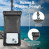 NEPHI IP68 Waterproof Phone Pouch 2 Pack, Adjustable Neck Lanyard, Floating Case for iPhone, Black+White
