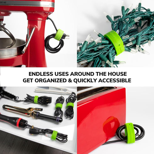 Storage Straps, Reusable Cable Ties, Hose Storage Accessories Holder for Home, Office, Garage Organization, 12" (Pack