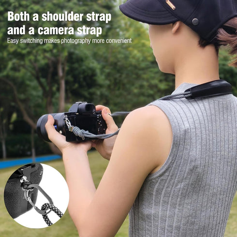 Adorable Drawstring Camera Pouch for Mirrorless Cameras - Black