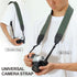 Padwa Lifestyle Dark Green Camera Strap, 2" Wide Cotton Woven Genuine Leather Head, Complimentary 2 Pcs Quick Release