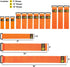 Super-Stretch Wrap-It Storage Straps - Assorted 12-Pack Orange Elastic Hook and Loop Cinch Straps