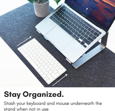 Macally Macbook Stand - Laptop Stand for Desk, Premium Aluminum Stylish and Sturdy Holder for 10"-17.3"