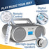 KLIM B4 MP3, Boombox CD Player Portable Audio System - AM/FM Radio with CD Player, Bluetooth, AUX, USB - Wired