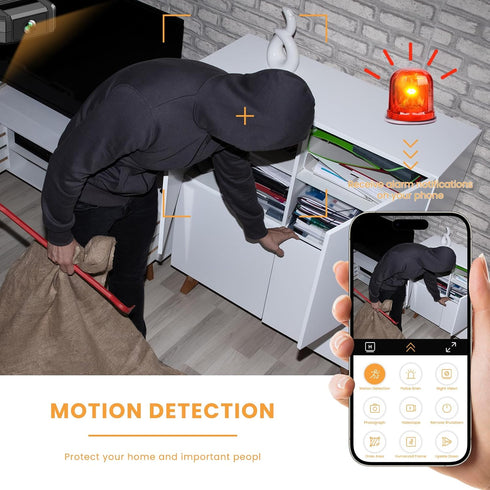 Terura 0.9 Inch Only Hidden Camera Mini Small Micro WiFi HD Cameras Home Indoor Use Night Vision Motion Detection Wide