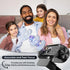 Shcngqio 1080P HD Webcam with Microphone, Noise Cancellation, Privacy Cover, Wide-Angle Lens, Auto Light Correction