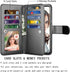 NJJEX Compatible with LG G8 ThinQ Case, PU Leather Wallet Case with 9 Card Slots, Detachable Kickstand, Black