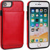 KIHUWEY Wallet Case for iPhone SE, 7/8 - Premium Leather with Credit Card Holder, Durable Shockproof Cover (Red)
