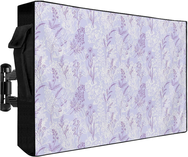 EZON-CH Outdoor TV Cover 40-43 inch Spring Flowers Plants Weatherproof TV Screen Protector