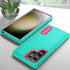for Galaxy S24 Ultra Case, 3-Layer Military Grade Shockproof Silicone Cover with Kickstand for Samsung Galaxy S24 Ultra