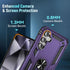 ZOEII Military Grade Drop Tested Protective Case for Samsung Galaxy S24 Plus with Stand, Purple