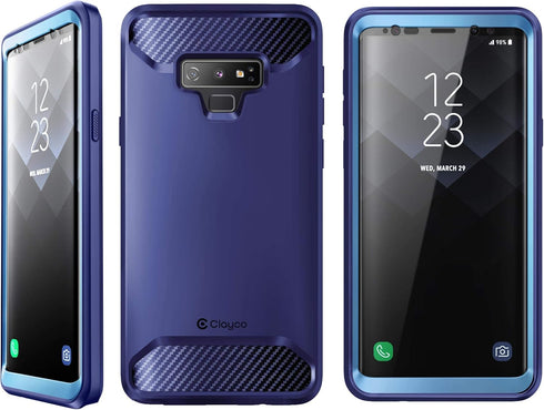 Clayco Rugged Mobile Phone Case for Samsung Galaxy Note 9 (2018 Release) - 5G 360 Degree Full Cover with Screen