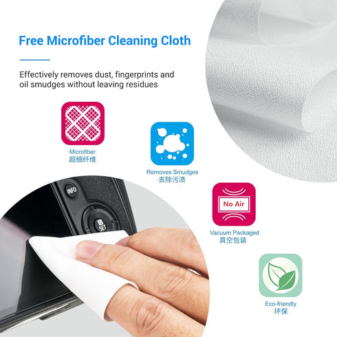 JJC 10 Pockets Hard Shell Lens Filter Bag, Water Resistant & Dustproof, Camera Filter Pouch with Microfiber Cleaning