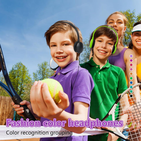 Kids Headphones Bulk 15 Pack for School Classroom, Computer Earphones Class Set for Students Multi Color