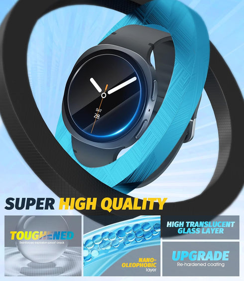 Orzero Smartwatch Screen Protector (4 Pack) - Tempered Glass for Garmin Forerunner 255, 255 Music 46mm, 9H HD